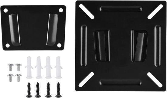 Wandbeugel per monitor da 12 a 24 pollici, klemme per piccoli televisori, sostituzione per supporto televisivo fino a 22 libbre, adatto per monitor LCD/LED, televisori e schermi PC.