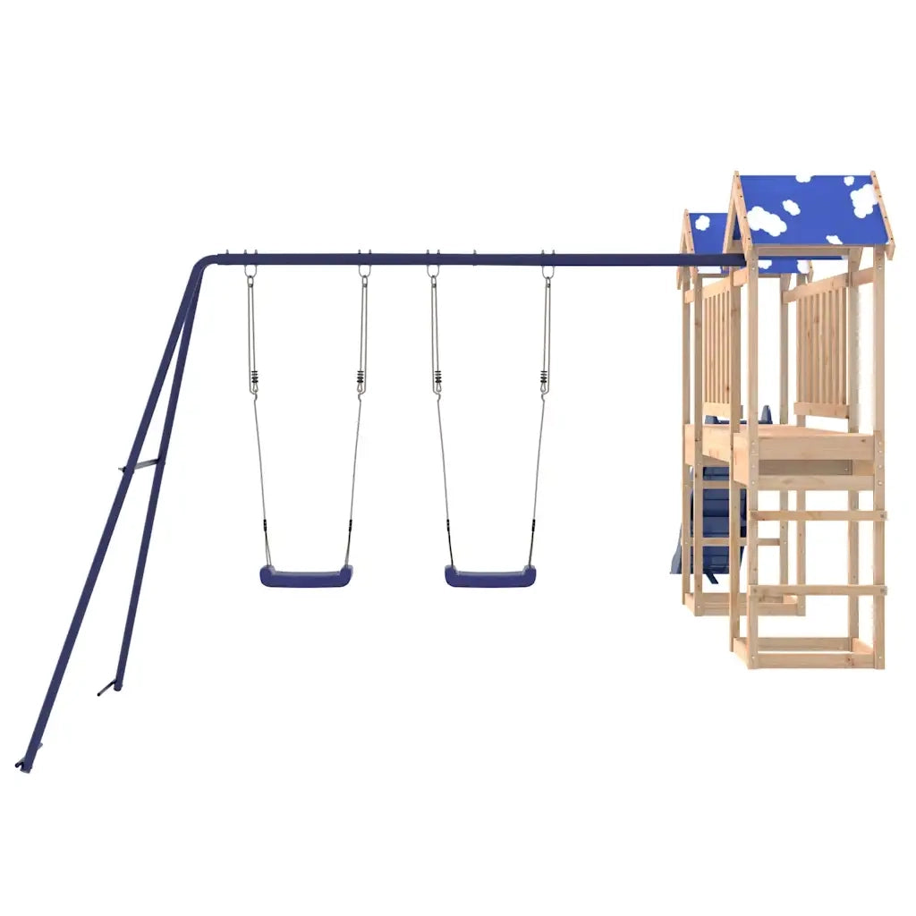 Set da Gioco da Esterno in Legno Massello di Pino