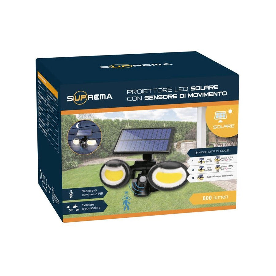 Proiettore LED solare con sensore di movimento