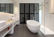 WEAVING - Pannello in PVC traforato - Parasole Misura: 73x148 cm, Colore: nero