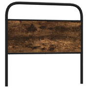 Testiera Rovere Fumo 107 cm in Acciaio e Legno Multistrato