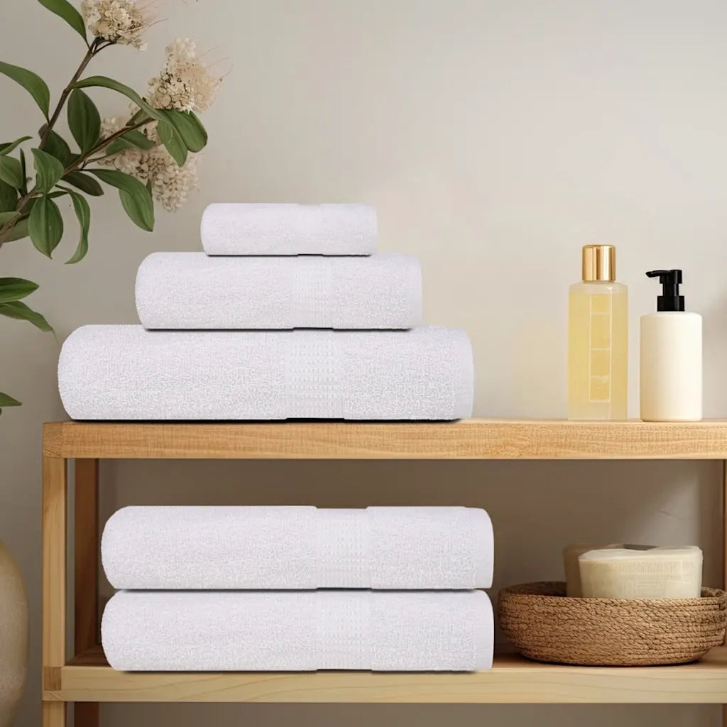 Asciugamani da bagno 10 pz FROGN Bianco 30x30 cm 100% cotone 136643