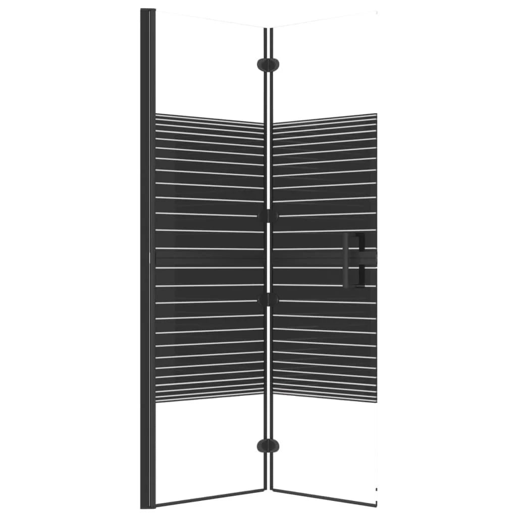 Box doccia pieghevole ESG 100x140 cm Nero 02_0002014