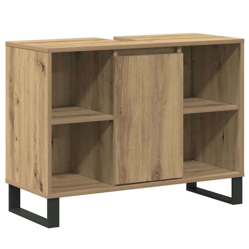 Mobile da Bagno con porta Rovere artigianale 80 x 33 x 60 cm 873899