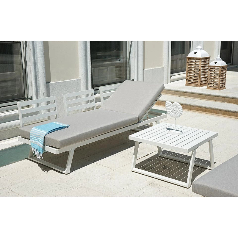 Set angolare Tunisi MOIA con divani/lettino bianco
