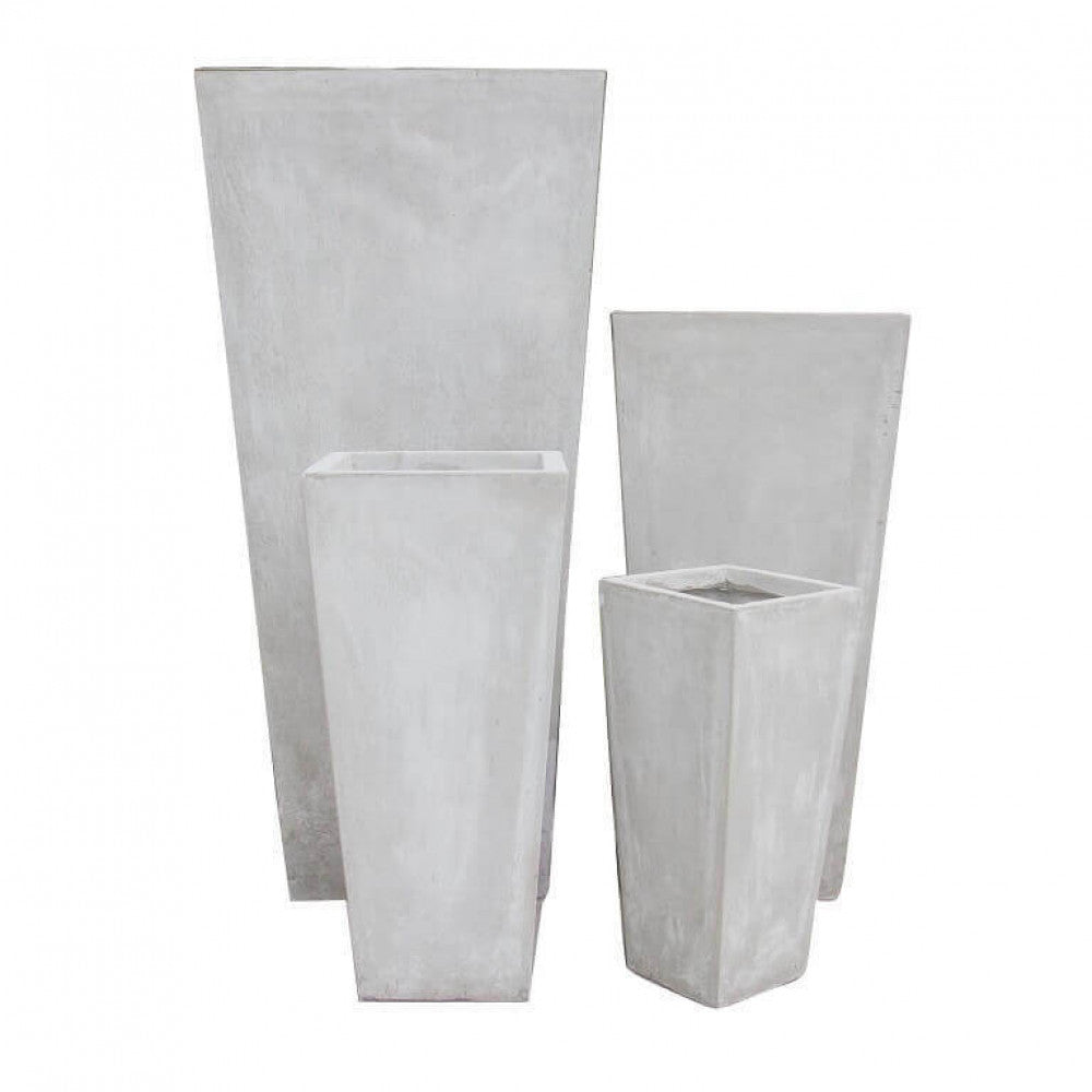 Set di 4 vasi Margherita in Fibra di argilla Beige