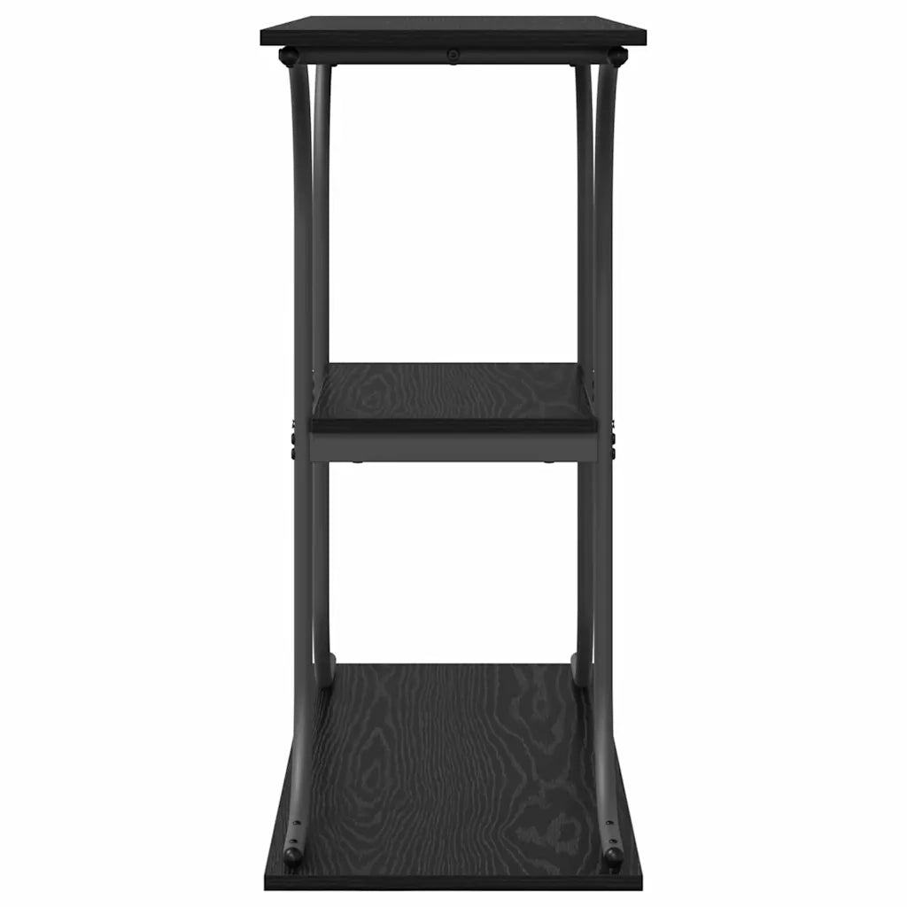 Tavolo consolle con lo scaffale Rovere Nero 101 x 35 x 80,5 cm 868469