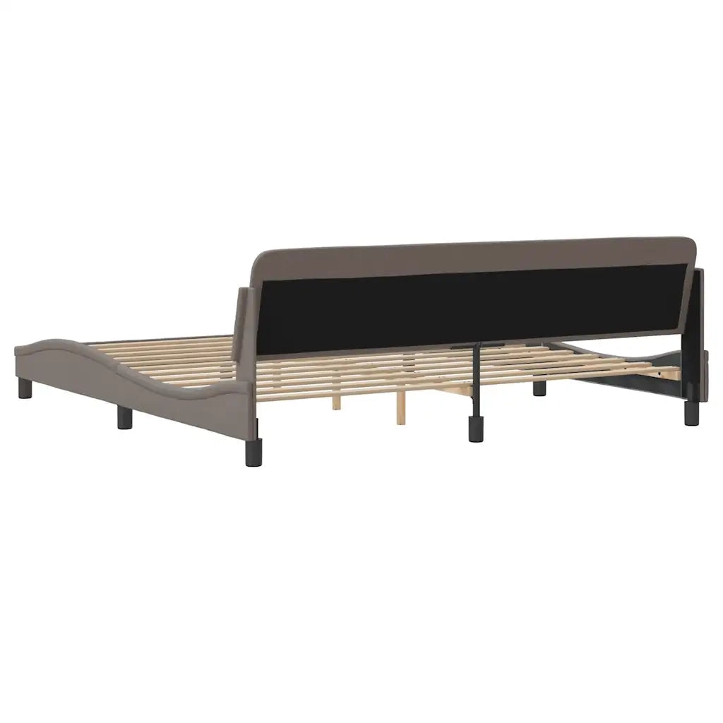 Giroletto-Struttura Letto Dover Tortora 200x200 cm in Tessuto