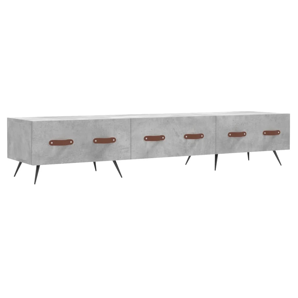 Mobile TV multimediale scaffale TV credenza mobile TV sala da pranzo soggiorno camera da letto 150 x 36 x 30 cm legno ingegnerizzato grigio 02_0026028