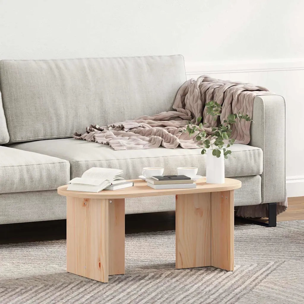 vidaXL Tavolino da salotto Naturale 80 x 39.5 x 35 cm
