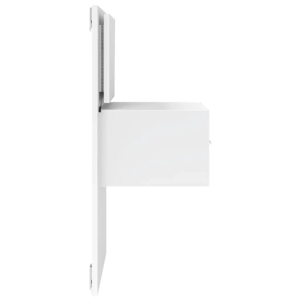 vidaXL Comodino a Parete con Luci LED Bianco