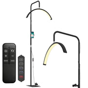 Lampada a terra LED rotativa ¨C zephmum ¨C nera, 350¡ã, dimmerabile, 7 temperature colore, 36 W