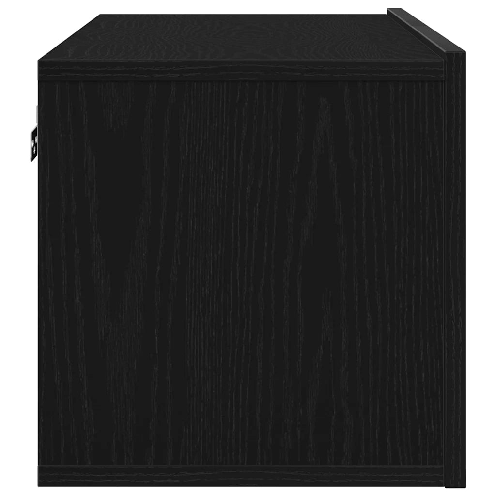 Mobile TV 2 pz Rovere Nero Legno ingegnerizzato 862784
