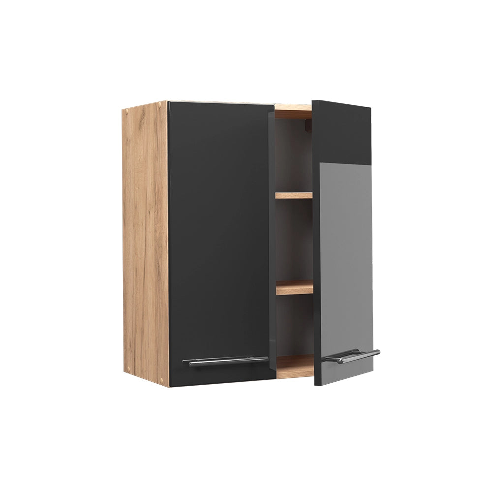 Pensile da cucina Fame-Line Antracite lucido/Rovere dorato 60 cm Vicco