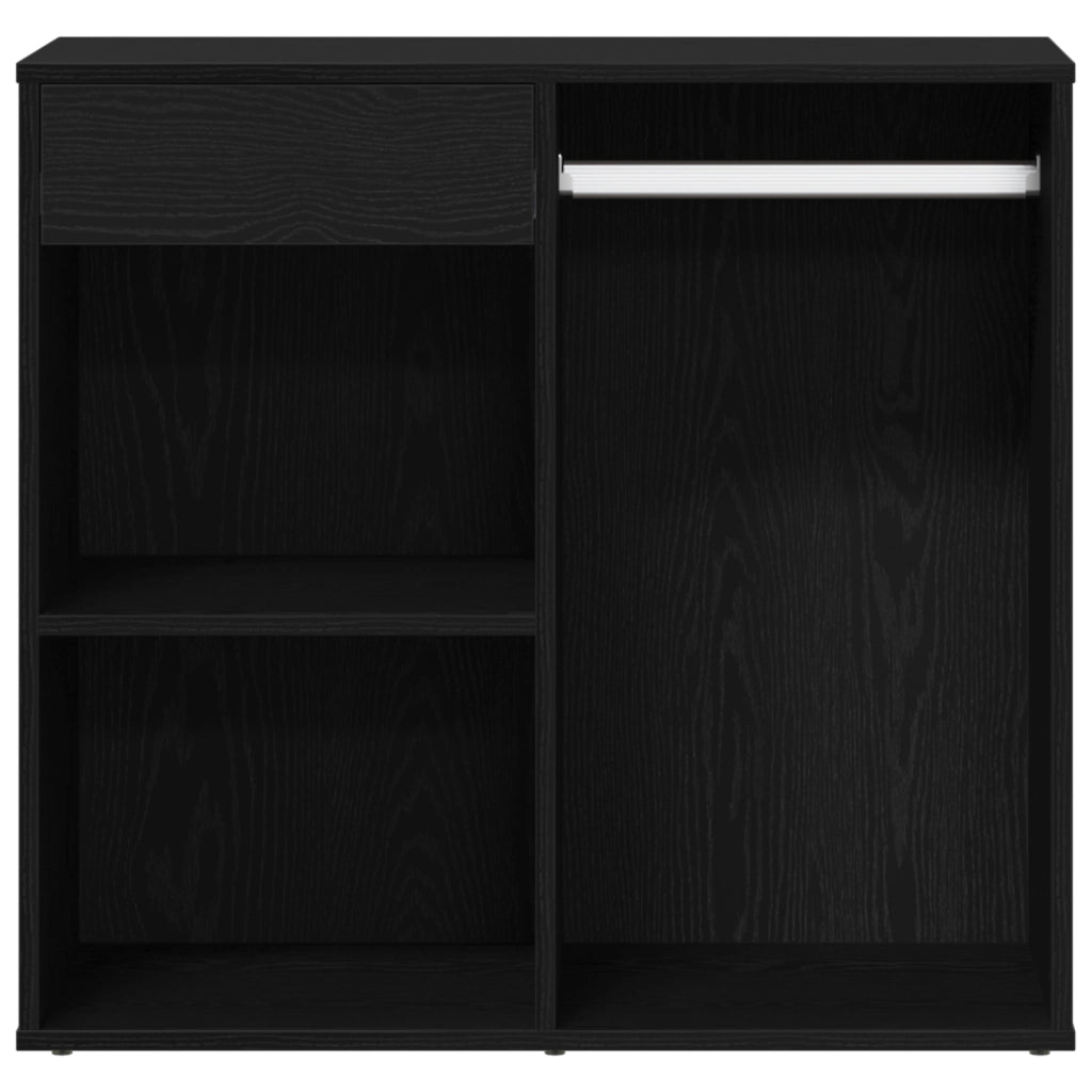 Armadio Cosmetico in Rovere Nero 80x40x75 cm Realizzato in Legno Ingegnerizzato