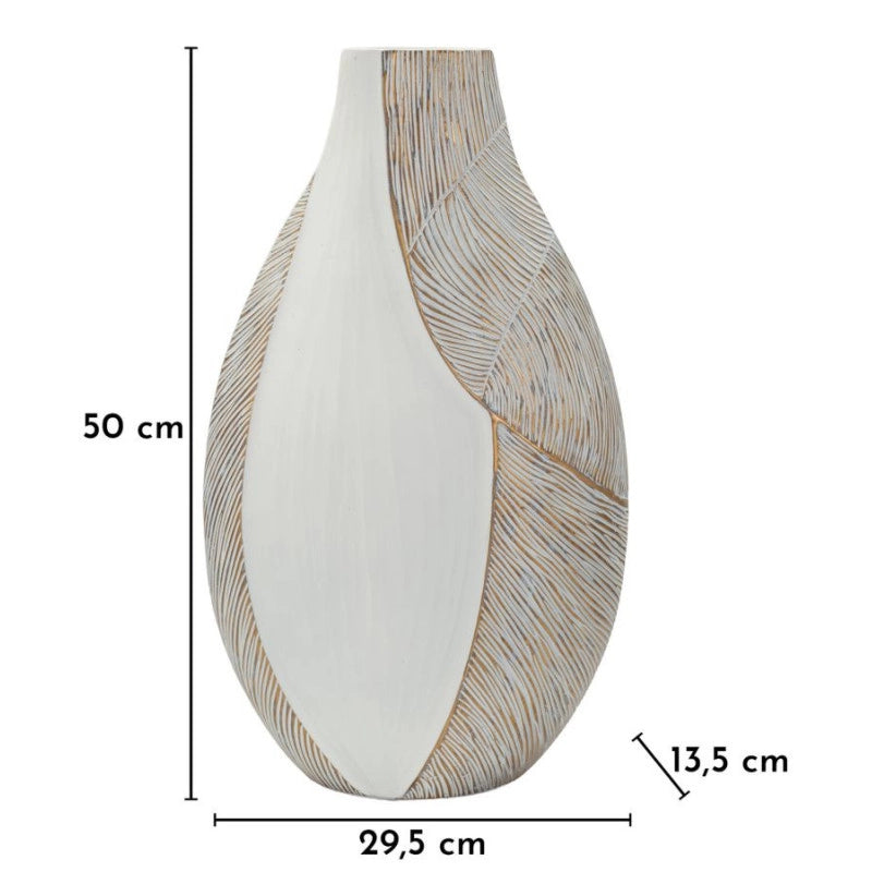 Vaso Resina Ho Chi Minh cm 29,5x13,5x50 (apertura cm 8x5)