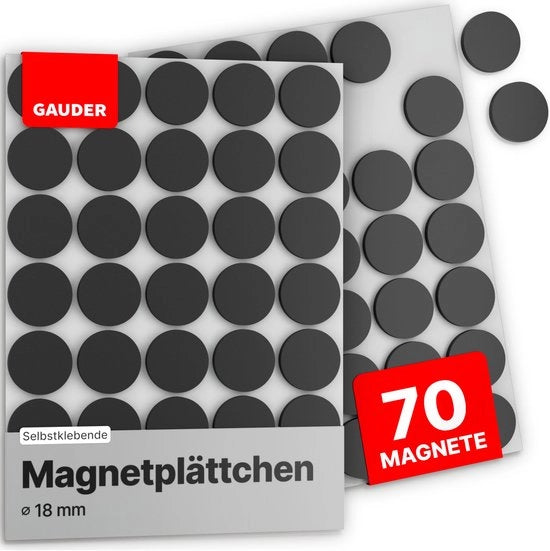 Pannelli magnetici autoadesivi (diametro 18 mm) | Magnetici autoadesivi | Magnetici autoadesivi per foto e altro | Punti magnetici autoadesivi
