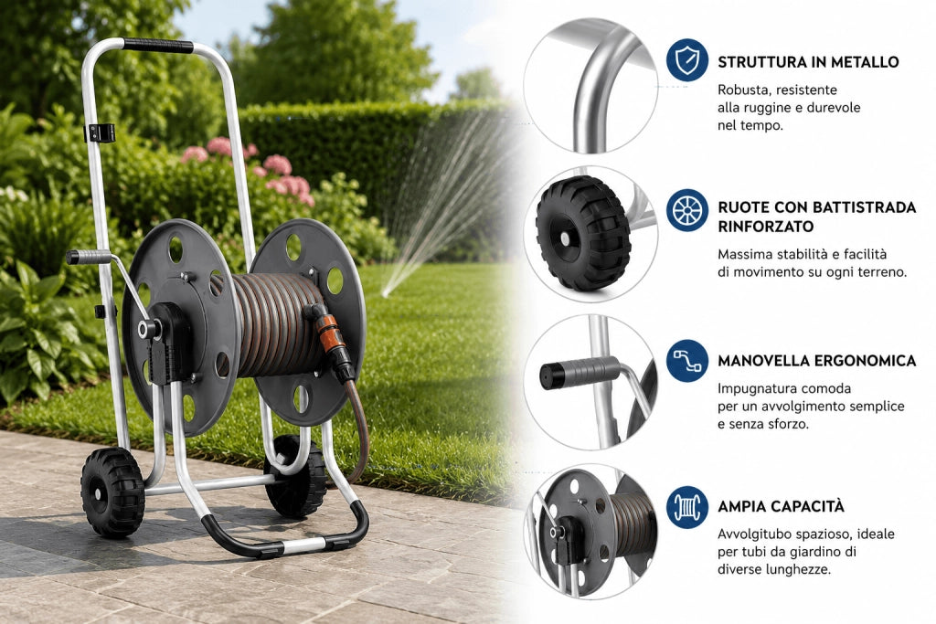 CARRELLO AVVOLGITUBO METAL 60  8891