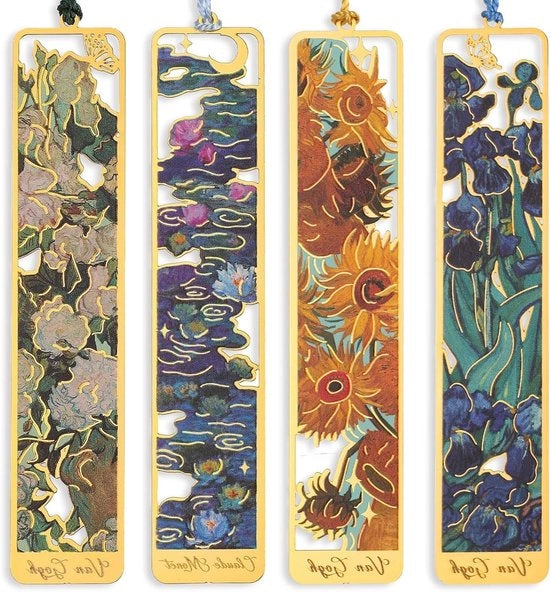 Set di sostituti di cuscini in metallo da 4 pezzi in stile pittura ad olio vintage con pennellini - manufatti a mano e esteticamente accattivanti per donne, bambini, studenti e insegnanti.
