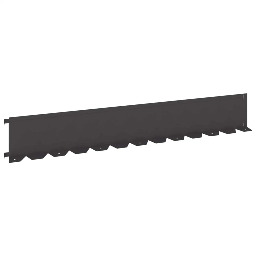 Bordura per Prato 20 pcs 102 x 15 x 4 cm Acciaio Nero 8008764
