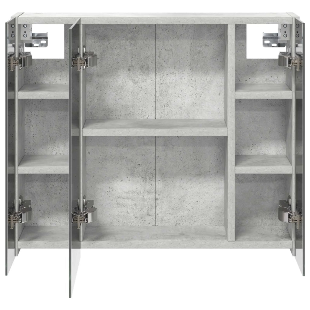Mobiletto per specchio da bagno Grigio cemento