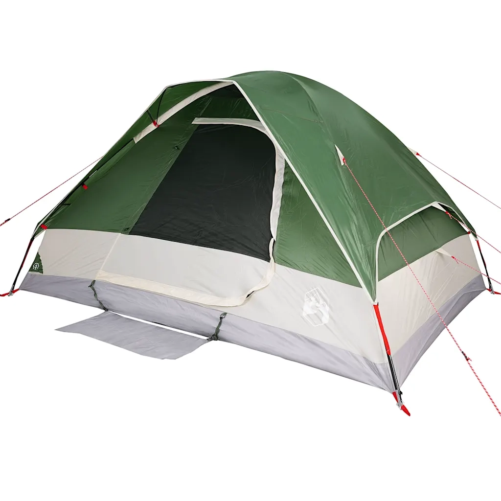 Tenda da Campeggio a Cupola per 4 Persone Verde Impermeabile 94777