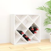 Portabottiglie Bianco 62x25x62 cm in Legno Massello di Pino cod mxl 34729