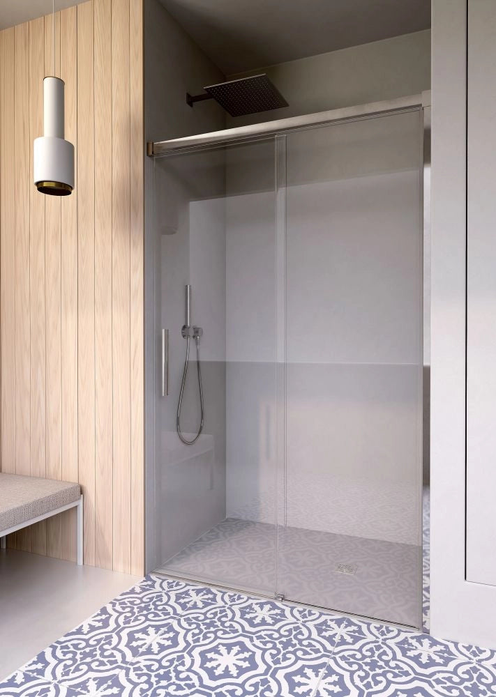 GIAVABOX Porta doccia scorrevole Cristallo 6 mm Serie Nice Soft Closing - Misura 100 x190H (AdattabilitÃ  98/99cm)