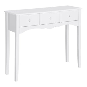 Consolle da Ingresso con 3 Cassetti 100x32x85 cm Bianco