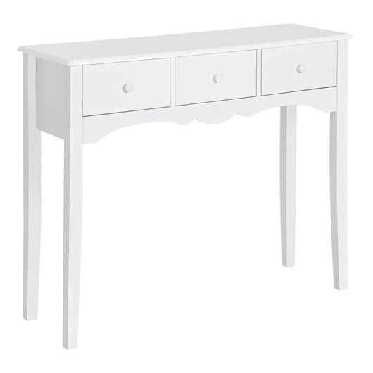 Consolle da Ingresso con 3 Cassetti 100x32x85 cm Bianco