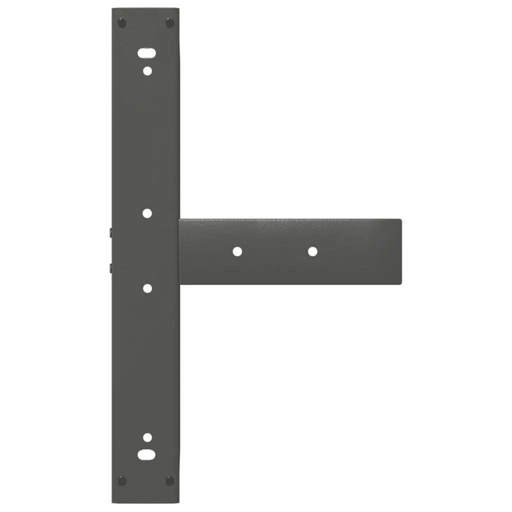 Gambe per tavolo da bar a forma di T 2 pz Antracite 60x35x(110-111) cm Acciaio 4013106