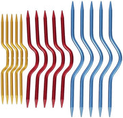 Set di aghi per maglia in alluminio - 15 pezzi - Aghi per maglia ergonomici - Flessibili - Comodi per il maglioncino - Diverse misure (89/98/121 mm) - Aghi per maglia