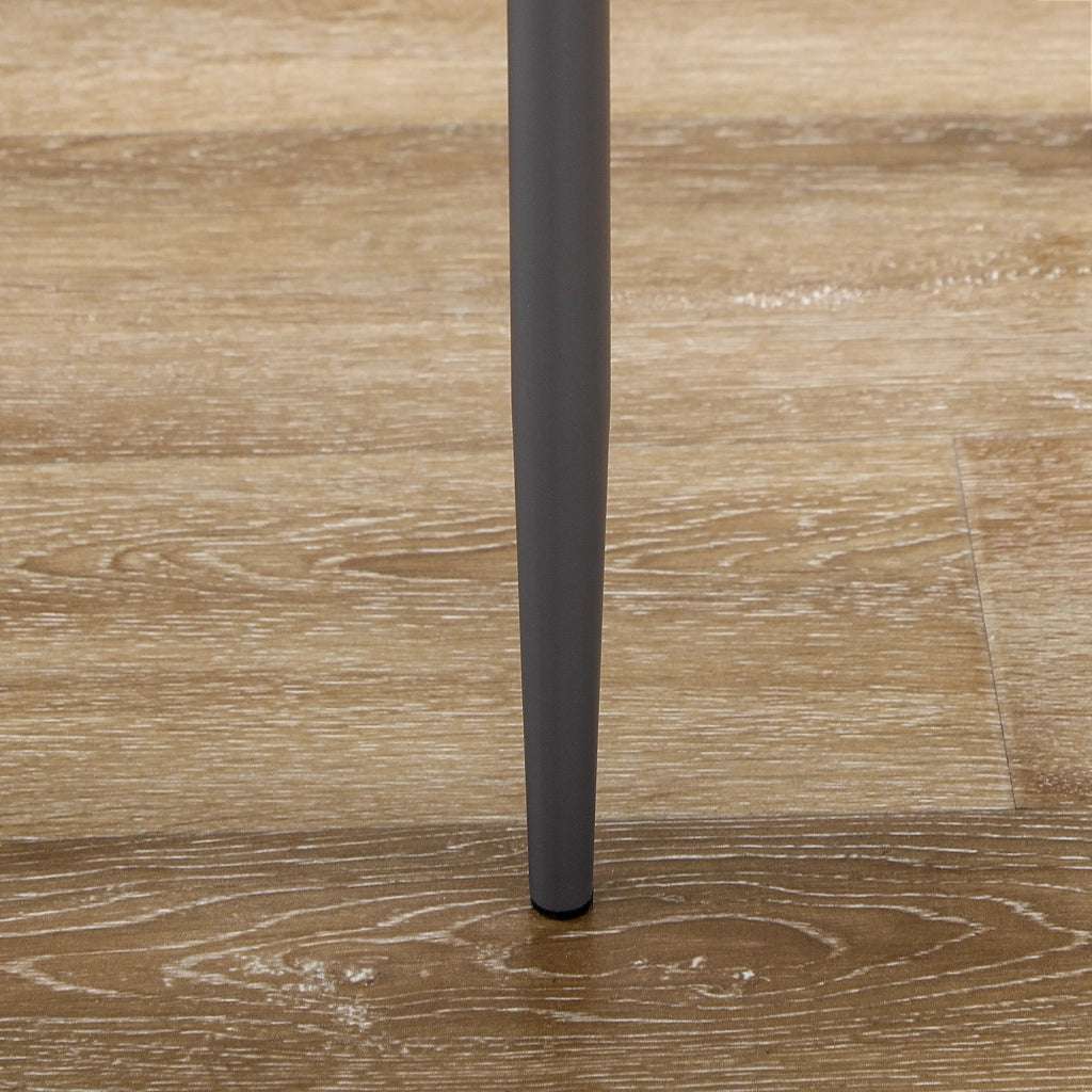 Set da Pranzo 5 Pezzi con Tavolo Allungabile e Sedie ¨C zephmum ¨C Grigio, Metallo, Vetro Temperato