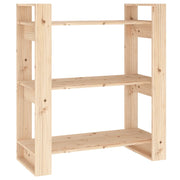 Divisorio-Paravento 80x35x91 cm Legno Massello di Pino