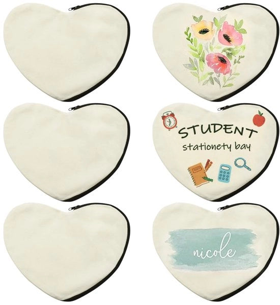 YDHfdc 6 pezzi contenitori verniciatura stoffa contenitori DIY bianchi contenitori stoffa Contenitori stoffa per bambini Piccoli contenitori verniciatura stoffa per borse da trucco, spazio di stoccaggio per materiali da ufficio (25 x 20 cm)