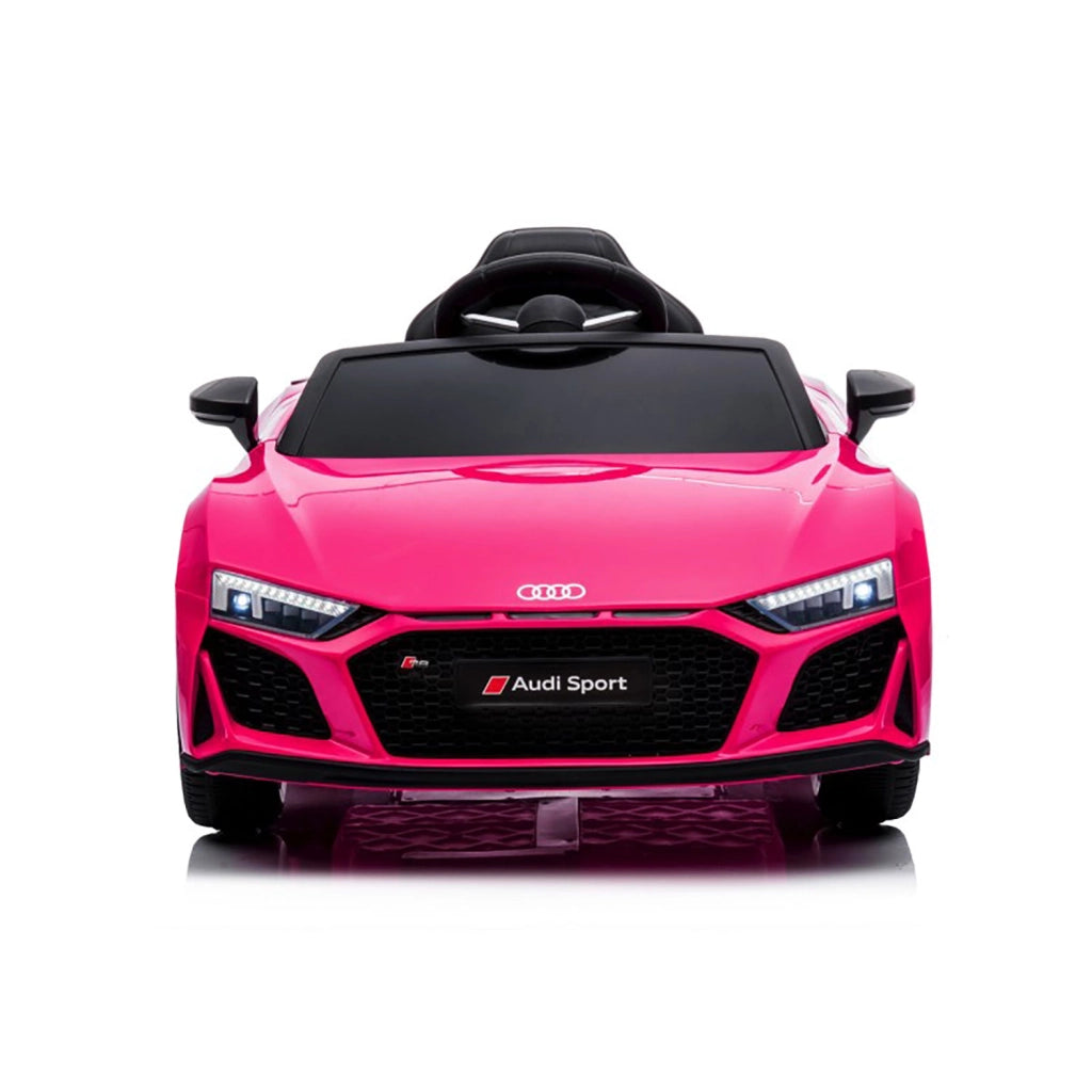 Macchina Elettrica per Bambini 12V Licenza Ufficiale Audi R8 New Spyder con Telecomando e Sedile in pelle Rosa