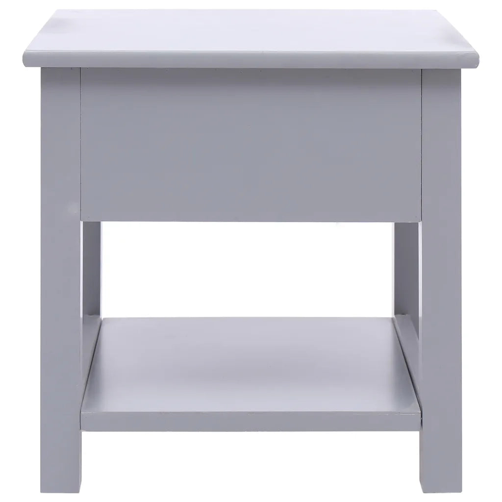 Tavolino Laterale-Tavolino da soggiorno-Tavolo Grigio 40x40x40 cm in Legno di Paulownia 545271