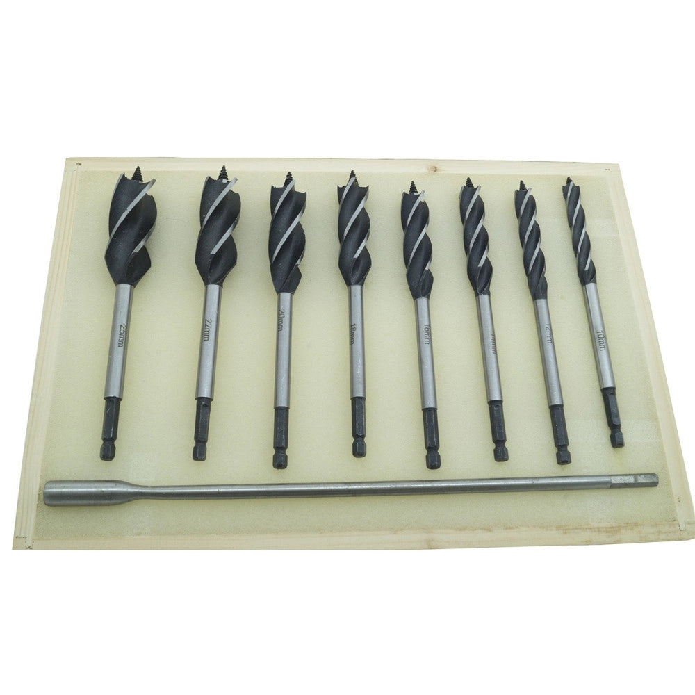 Trade Shop - Set 8 Punte Per Trapano Tassellatore Puntale Autofilettante Legno Con Prolunga -