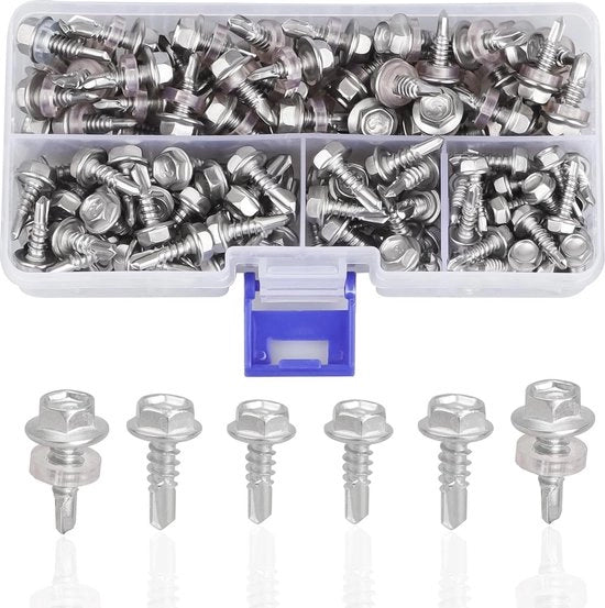 150 pezzi di viti a croce di Boe in acciaio inossidabile M4.2 M4.8 M5.5 - Viti metalliche autoalimentanti - Viti a croce per mobili - Viti a 6 punte per montaggio di mobili