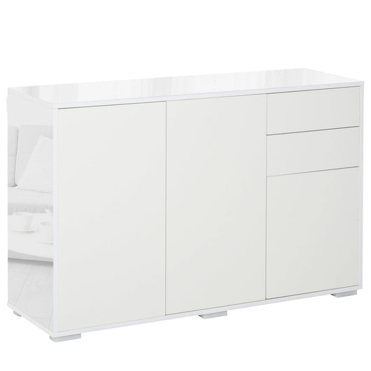 Mobile Multiuso 117x36x74 cm 2 Cassetti 3 ante  Bianco