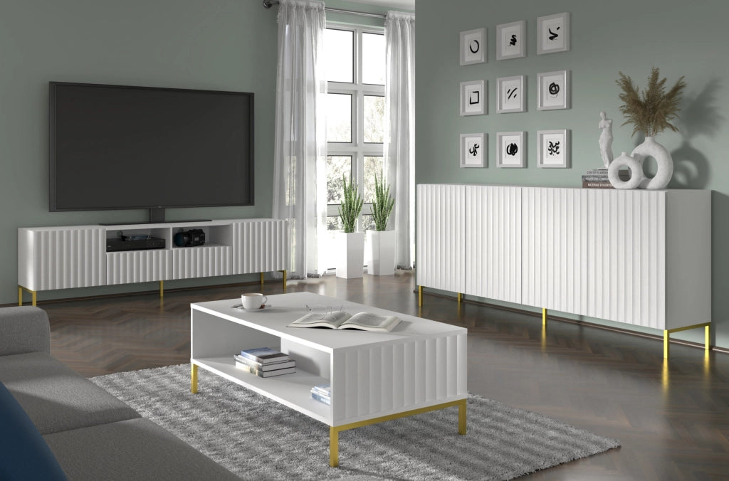 MOBILE WAVE PORTA TV 200 2D2S BIANCO OPACO