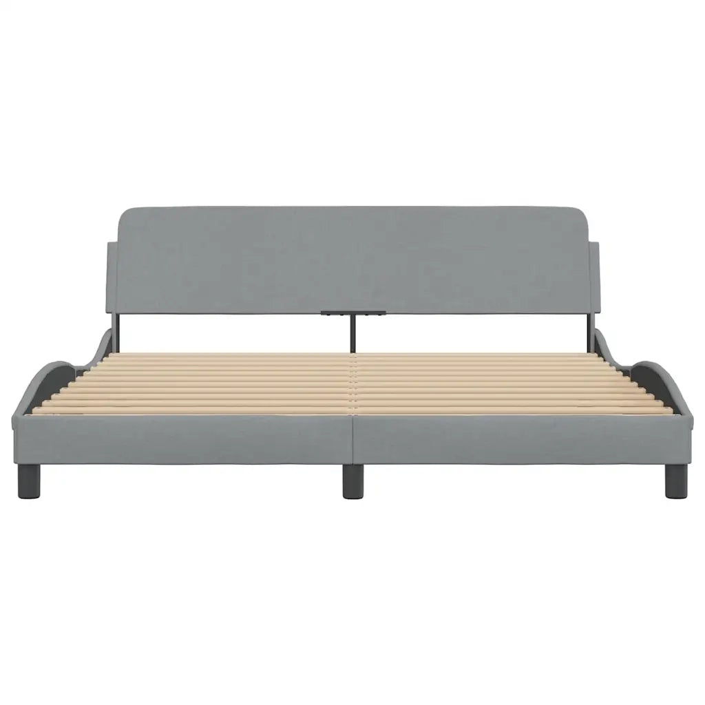 Struttura letto Dover Grigio Chiaro 180x200 cm in Tessuto 373333