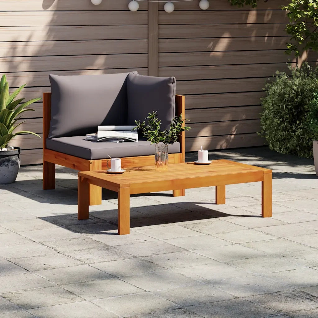 Salotto da Giardino-Set Divani da Giardino 2pz con Cuscini Legno Massello di Acacia 197148