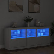 Credenza con Luci LED Bianca 162x37x67 cm 3208995