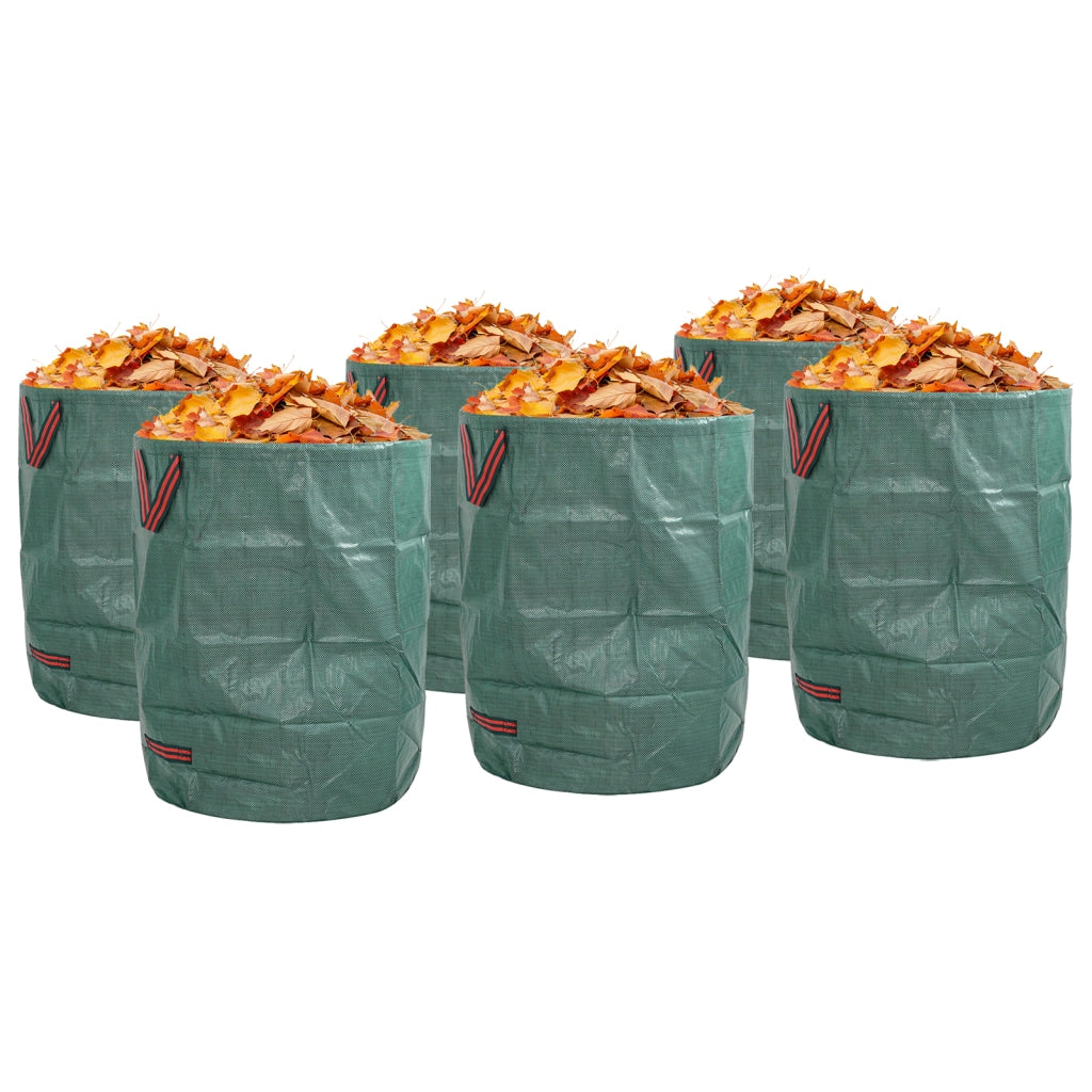 Sacchi per Rifiuti da Giardino  con Manici 12 pcs Pieghevoli Rotondi Verdi 300 L