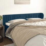 Testiera ad Orecchio-Testata con Orecchie Blu Scuro 203x23x78/88 cm in Velluto 126094