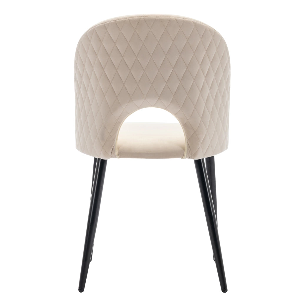 Set da pranzo 140x80x75 cm con tavolo effetto marmo; velluto beige