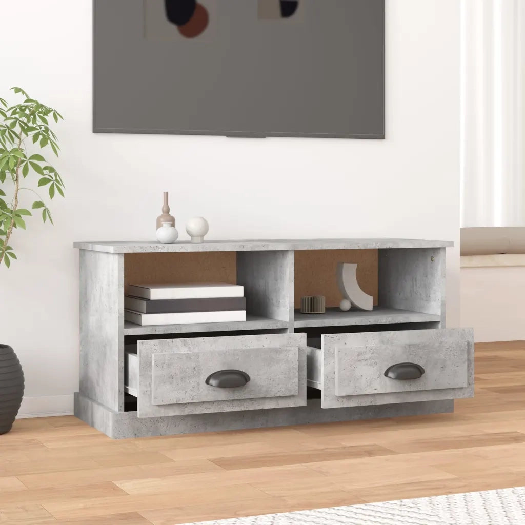 Mobile TV | Armadietto TV | Mobile Porta TV Grigio Cemento 93x35,5x45cm Legno Multistrato