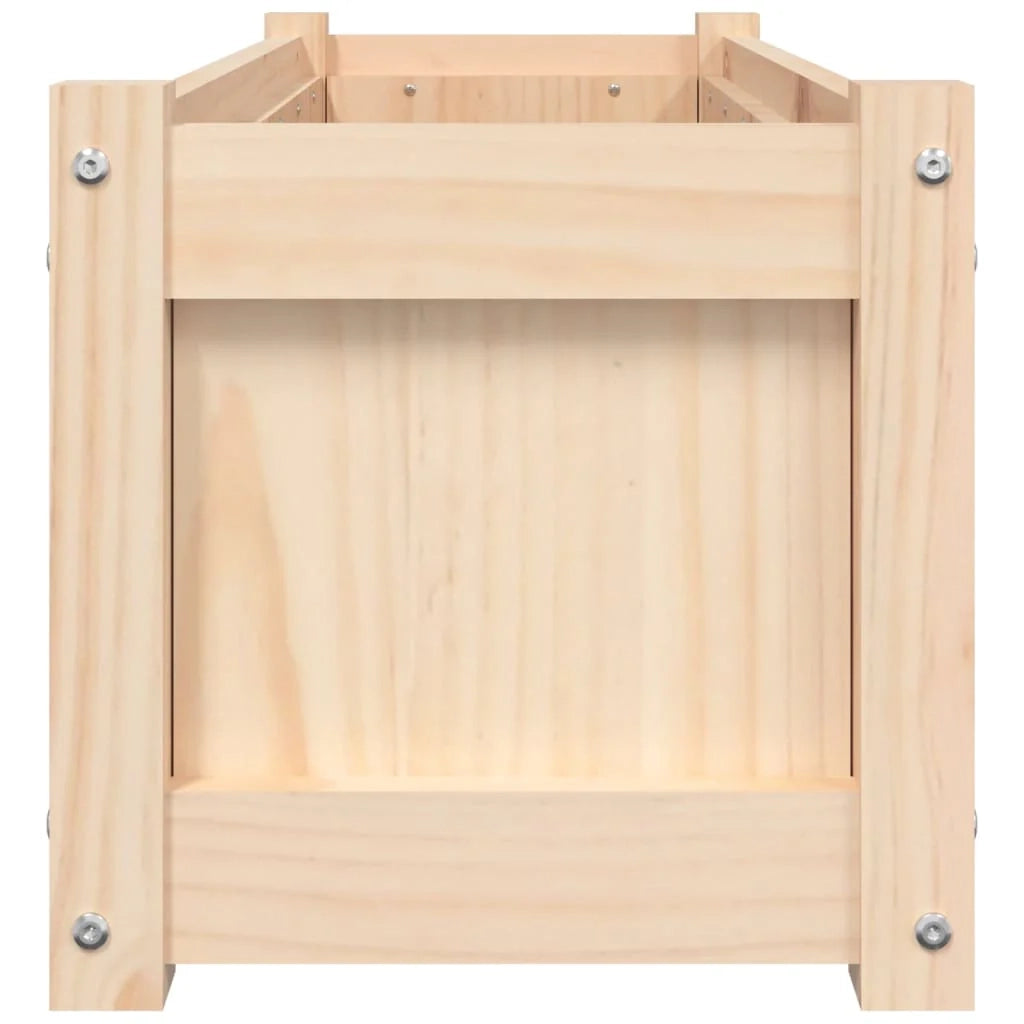 Fioriera rialzata per piante fiori patio o giardino esterno 90 x 31 x 31 cm legno di pino massiccio marrone 02_0038566