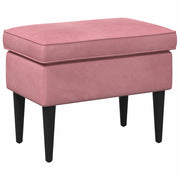 Poggiapiedi Rosa 55 x 35 x 41 cm Velluto